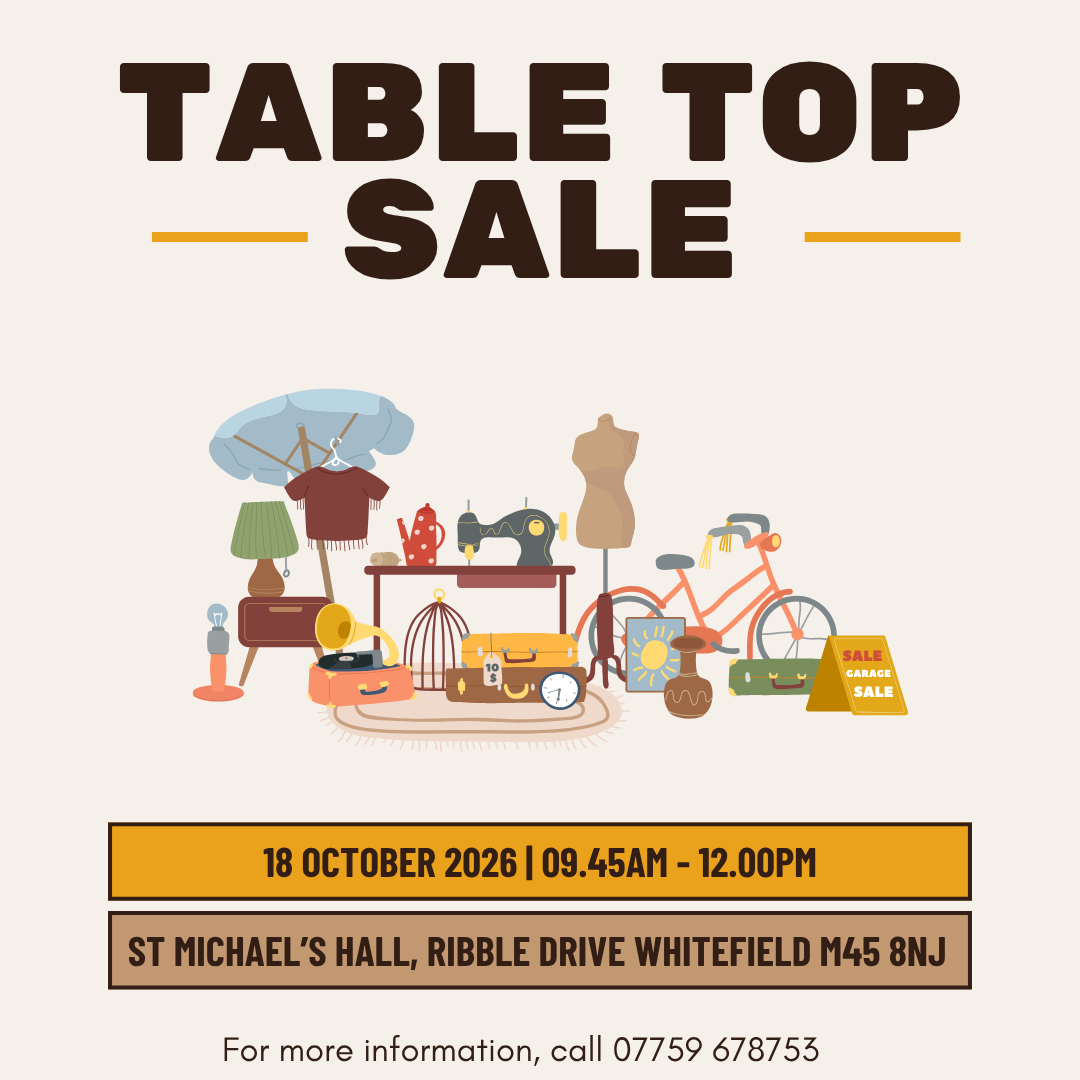 Table top sale at St Michael’s Hall
